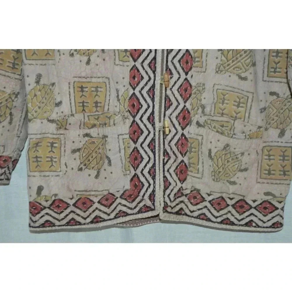 Kar-ma Bliss Within Boho Turtle Reversible Wood Bu - Picture 4 of 9